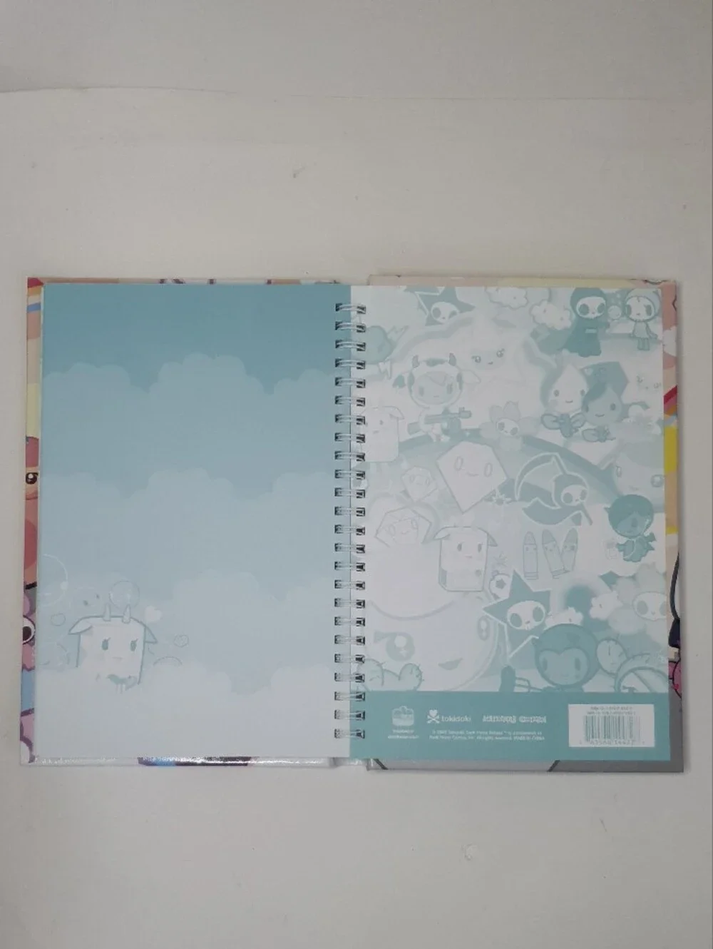 tokidoki Hardcover Spiral Notebook with Silver Qee Figurine New